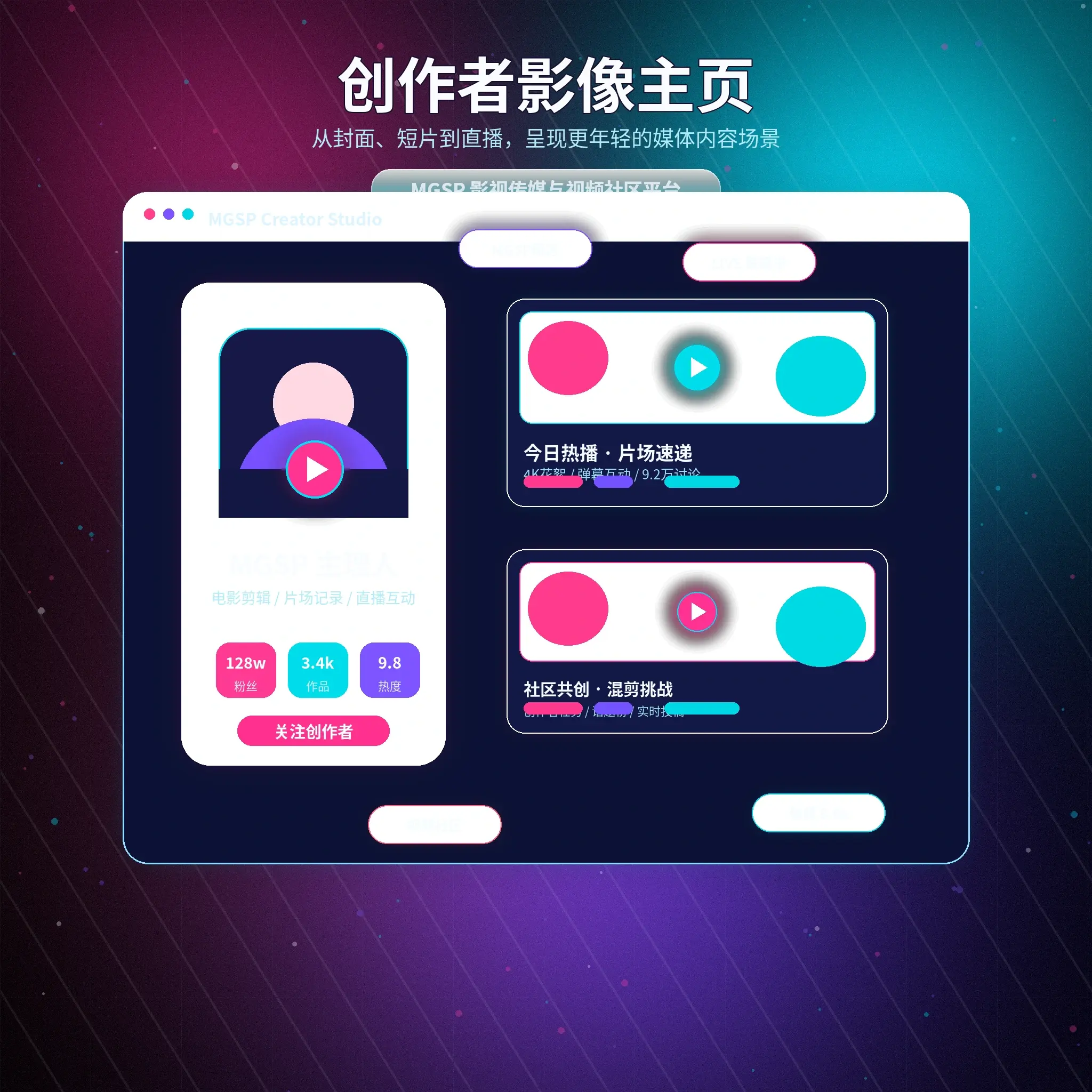 蘑菇视频创作者生活影像示意